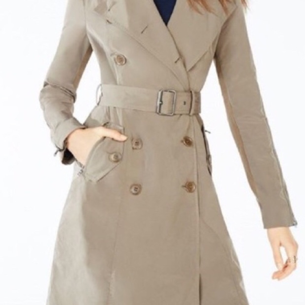 Olive Laurin Double-breasted Trench Coat